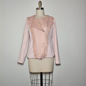 H by Halston Light Pink Asymmetrical Jacket